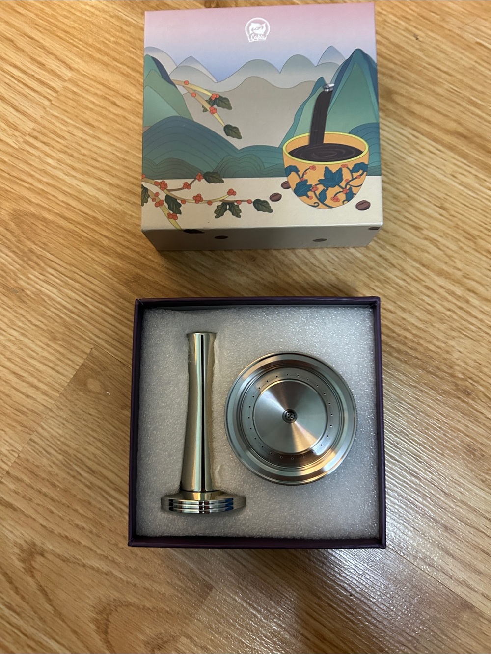 Stainless Steel Espresso Tamper & Distributor - Silver
